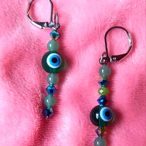 🍒 Dangle Handcrafted The Eys Have It Earrings With 925 Hooks